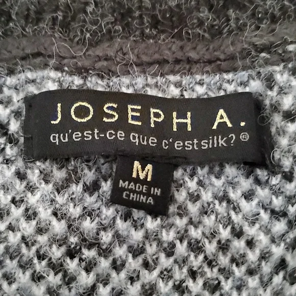 JOSEPH A. Plaid V-Neck Long Sleeve Oversized Sweater SIZE: M - Picture 8 of 9